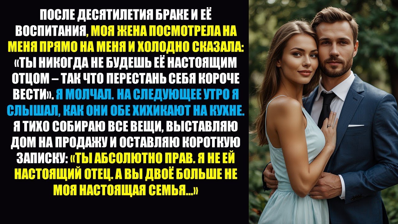 Жена сказала, что я никогда не буду настоящим отцом ее дочери. К утру я уже не был ей и мужем...