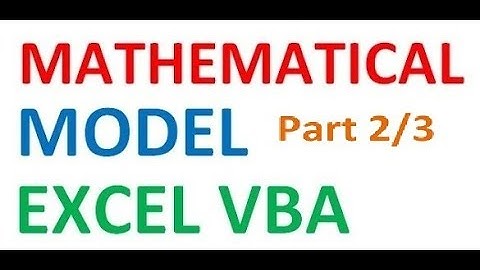Excel VBA webform Mathematical Model Part 2 of 3