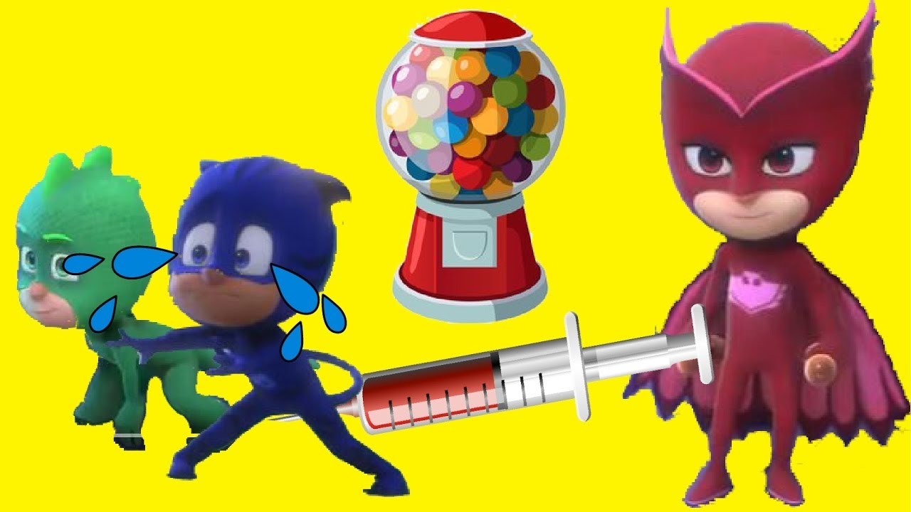 PJ Masks Owlette Doctor Catboy Gekko Crying Funny Kiss Love Story