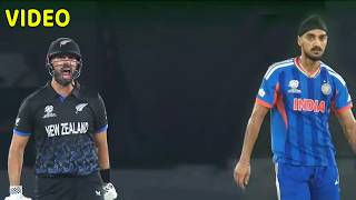 Arshdeep Singh vs Darrel Mitchel ball throw controversy heated fight T20 world cup finale Ind vs Nz