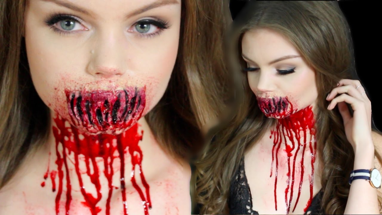 👻 Make Up Halloween - Bouche Sanglante 🎃 - Youtube