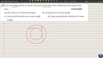 XCIROQ008 _ In two concentric circles, if chords are drawn in the outer circle which touch the inner