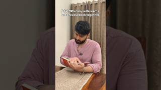 Book time with my wife 📚😂 #funny #comedy #book #shorts #marriedlife #relatable #youtube #yt