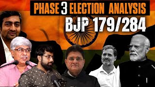Phase 3 Election Analysis BJP 179/284. Karnataka, West Bengal, Uttar Pradesh, Maharashtra