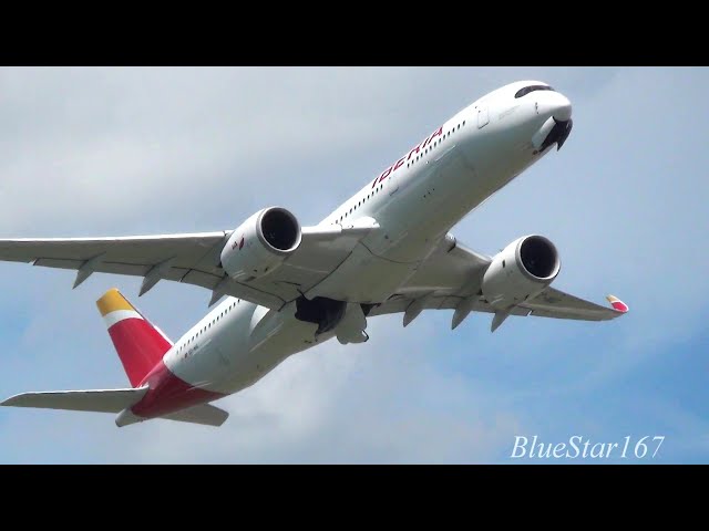 Iberia Airbus A350-900 (EC-NIG) takeoff from NRT/RJAA (Tokyo