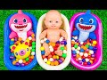 Satisfying Video | How to Make Mixing Funny Candy in Glitter Bathtubs with Magic Slime Cutting ASMR