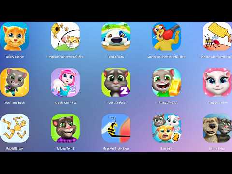 Talking Ginger,Doge Recuse,Talking Hank,Help Out Story,Tom Time Rush,Talking Angela 2,Talking Tom 2