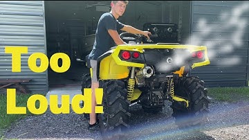 Testing out the RJWC Exhaust on the Outlander 850 **Stupid Loud!!**