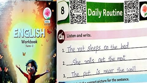 Daily Routine 3rd standard English Malar Workbook Term1 Unit8 Answers 2025-26 @illanthendral7 