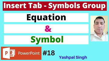 Symbols Group in Insert Tab | Equation | Symbol | MS PowerPoint  | |Hindi|