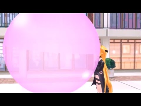 MMD Bubblegum Floating Animation - Teriyaki Bubblegum Snacking & Blowing [REUPLOADED]