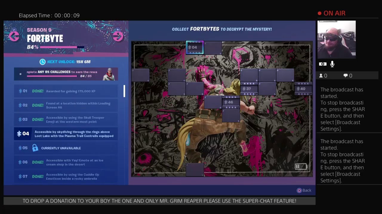 FORTNITE : FORTBYTE# 4: FLYING THROUGH THE RINGS ABOVE LOOT LAKE W/ PLASMA CONTRAILS EQUIPPED[LIVE!]