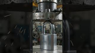50 टन Hydraulic Press vs मजबूत Steel का ताला! 😱 #shorts