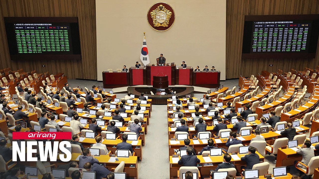 Opposition-led parliament passes pro-labor 'yellow envelope' bill; ruling party calling for...