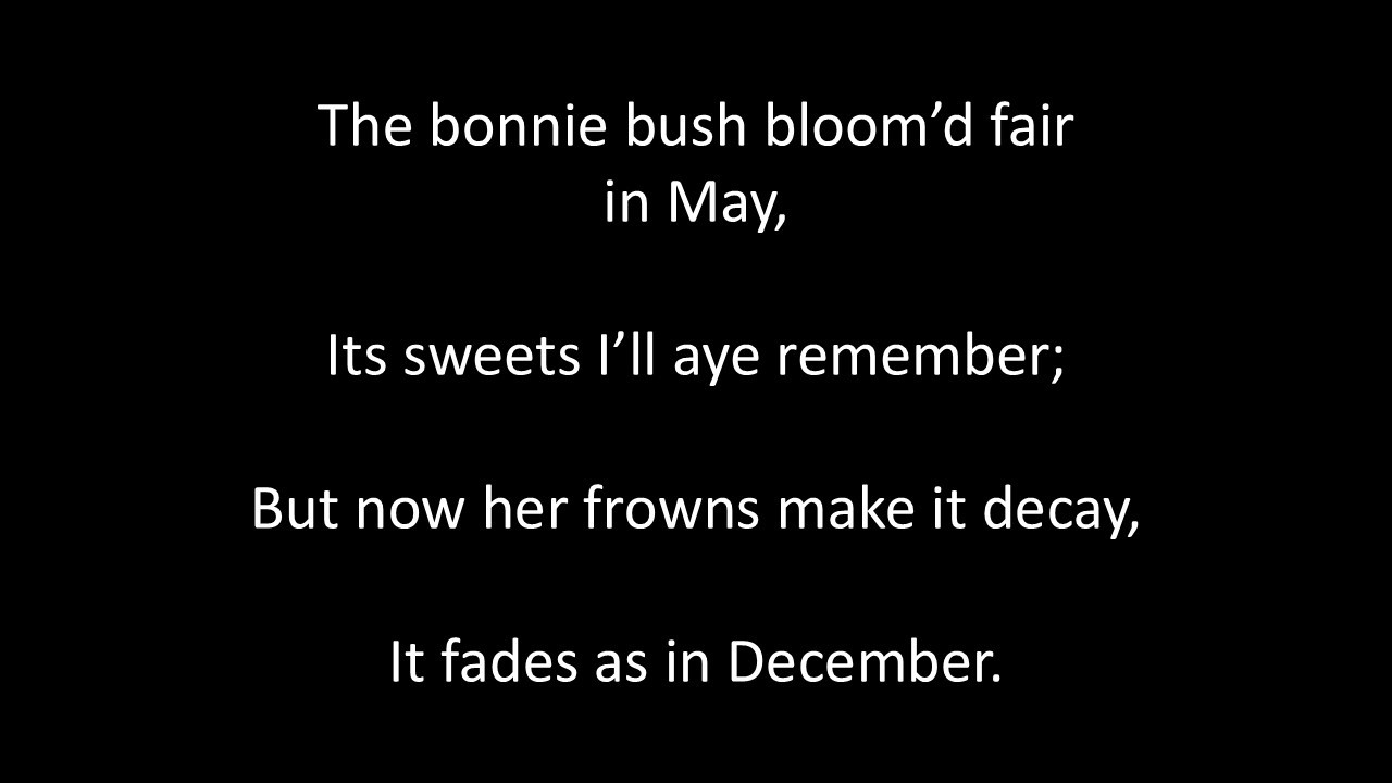 The Bush Aboon Traquair sung