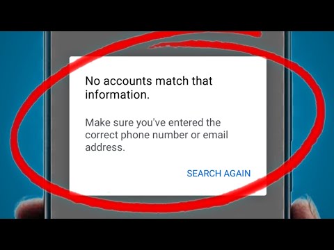 No Accounts Match That Information Facebook | Facebook Can't Find Account Problem Solved