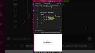Learn Create Classic Loading Effect Using Only CSS #cssanimation #css3 #cssloader #csstextanimation