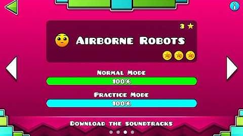 Geometry Dash Meltdown | Airborne Robots All 3 Coins