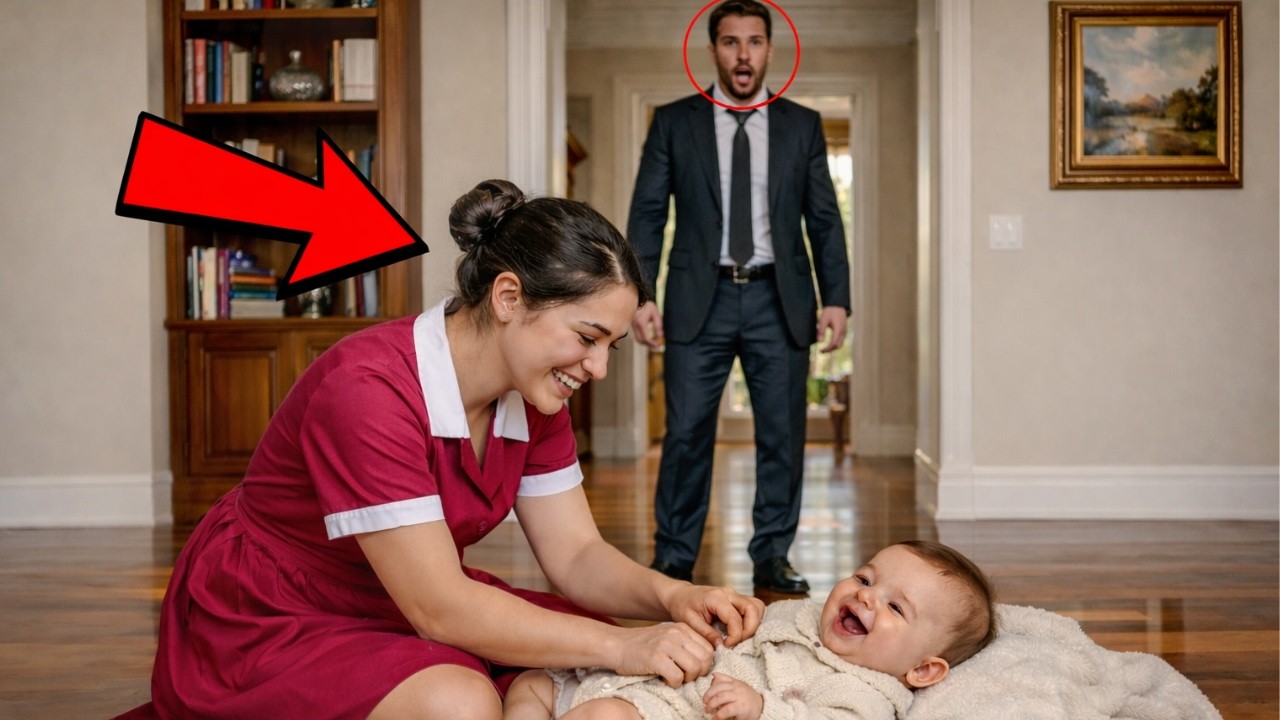 “The Millionaire’s Baby Wouldn’t Smile… Until the Cleaning Lady Saw What Doctors Missed”
