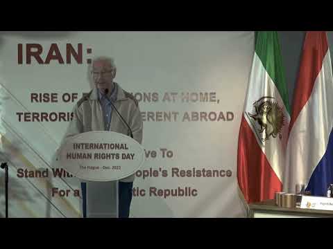 Former Dutch Senator Prof. Kees De Lange discusses Iran policy at the Hague conference- Dec 9, 2023