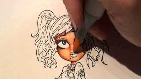 Tutorial Colouring Facial Features with Copic Markers Part 2 - eyes and lips