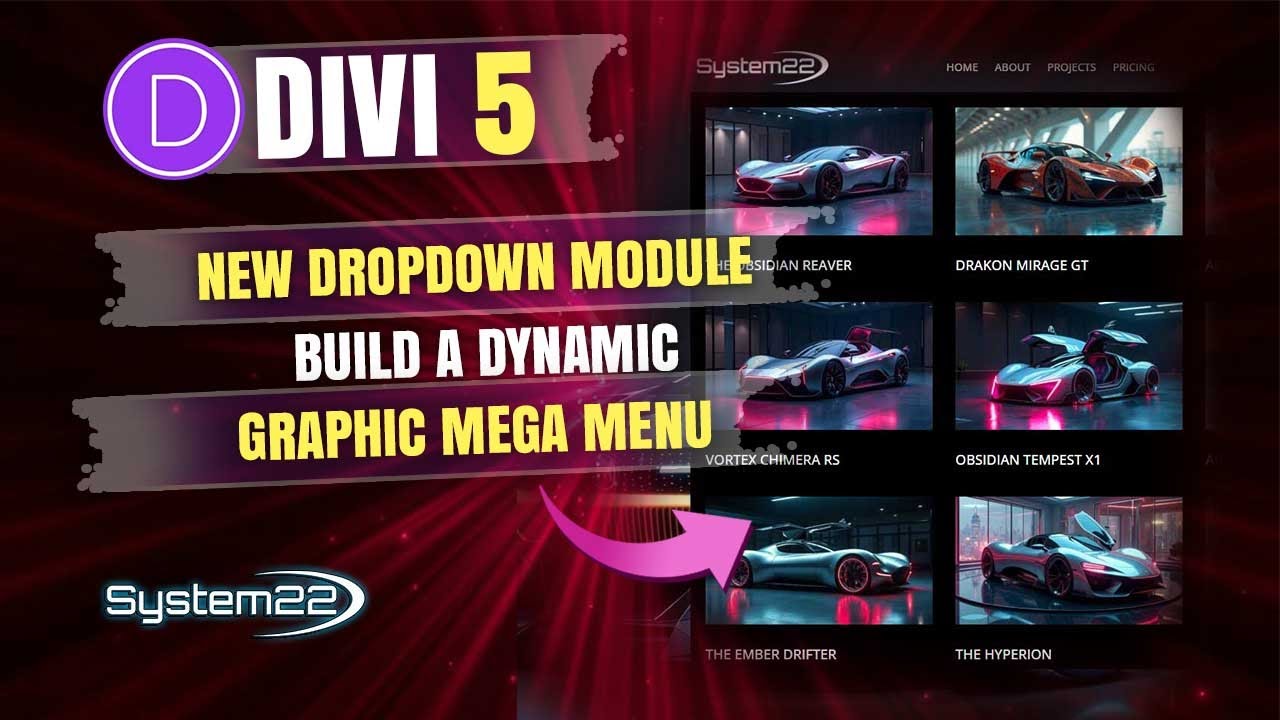 Divi 5 NEW Dropdown Module – Build a Dynamic Graphic Mega Menu - YouTube