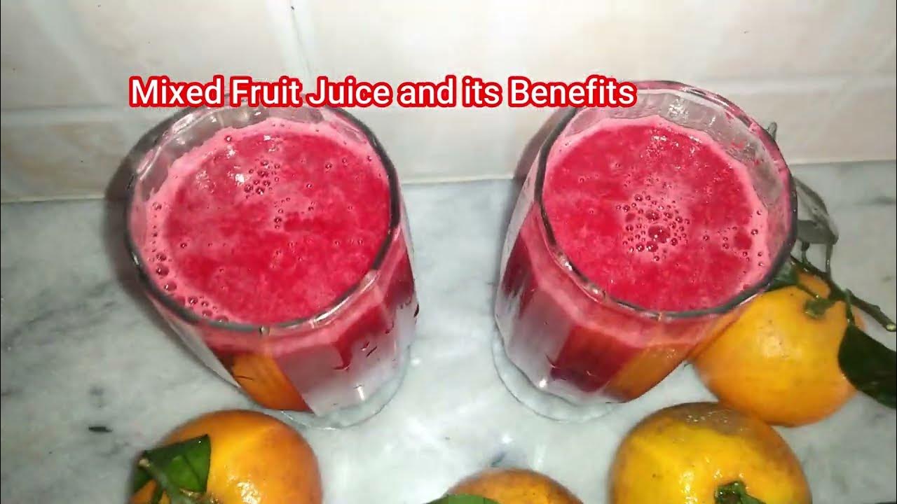 Mixed fruit juice recipe No sugar How to make Healthy Fresh juice
