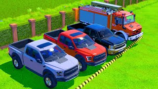 FORD PICKUP, MERCEDES, MINIVAN, VOLKSWAGEN, AMBULANCE & DACIA, FULL TRANSPORTING WITH COLORED FS22