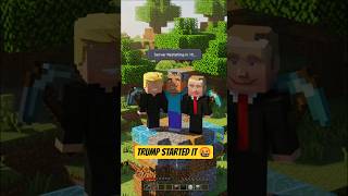 Minecraft But World Leaders Can’t Stop Fighting 🤦♂️ #shortvideo #funny #minecraft #trump #story