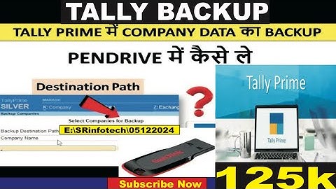 Tally Prime me Tally Data Pendrive Backup Kaise Kare | How to Tally prime data Backup in Pendrive