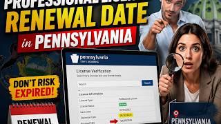 How to check a professional license renewal date in Pennsylvania