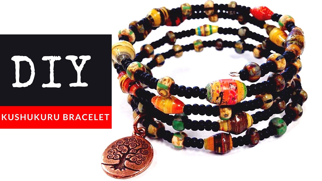 How to Make a Kushukuru Memory Wire Bracelet with The Bead Place