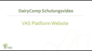 VAS Platform Website | Erste Schritte