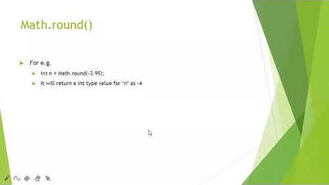 Demonstration of Math.round(), Math. rint()