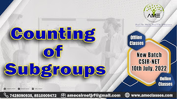 Counting of Subgroups #csirnet #tifr #ameclasses #mhsetexam #nbhm #iitjam #abstractalgebra #hpsc