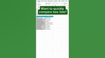 How do we compare two lists quickly | #excel #financialdecisions