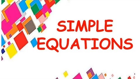 Simple Equations short introduction #variables  #constant