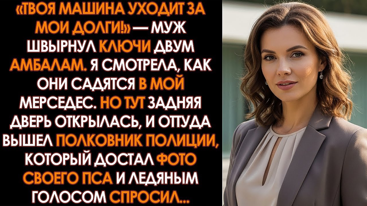 «Я ОТДАЛ ТВОЙ МЕРСЕДЕС ЗА 5 МЛН ДОЛГА!» - орал муж, но из салона вышел полковник полиции, чей...