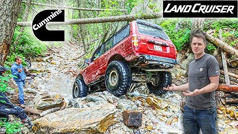 How Much Longer Will These Axles Last?! | Cummins Swapped Land Cruiser Crawls Up A WaterFall