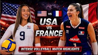 USA vs France Epic Volleyball Battle Highlights
