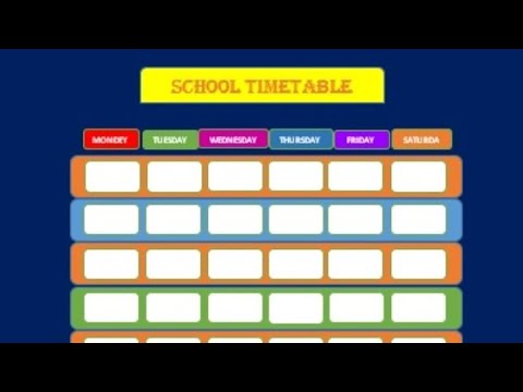How to make Timetable in word program - YouTube