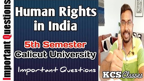Human Rights in India|Important Questions|Calicut University 5th Semester