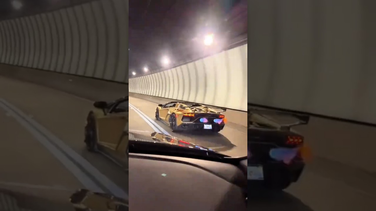 Рев V12 SVJ: Тоннель буквально трясется! 🌋 