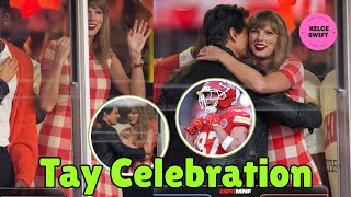 Taylor Swift HUGS Tom Cruise as she CELEBRATES Travis Kelce’s TOUCHDOWN vs Broncos