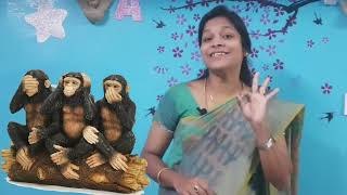 Gandhiji's Three wise monkeys song | Hear No Evil, See No Evil, Speak in Rhyme | Diana's classroom