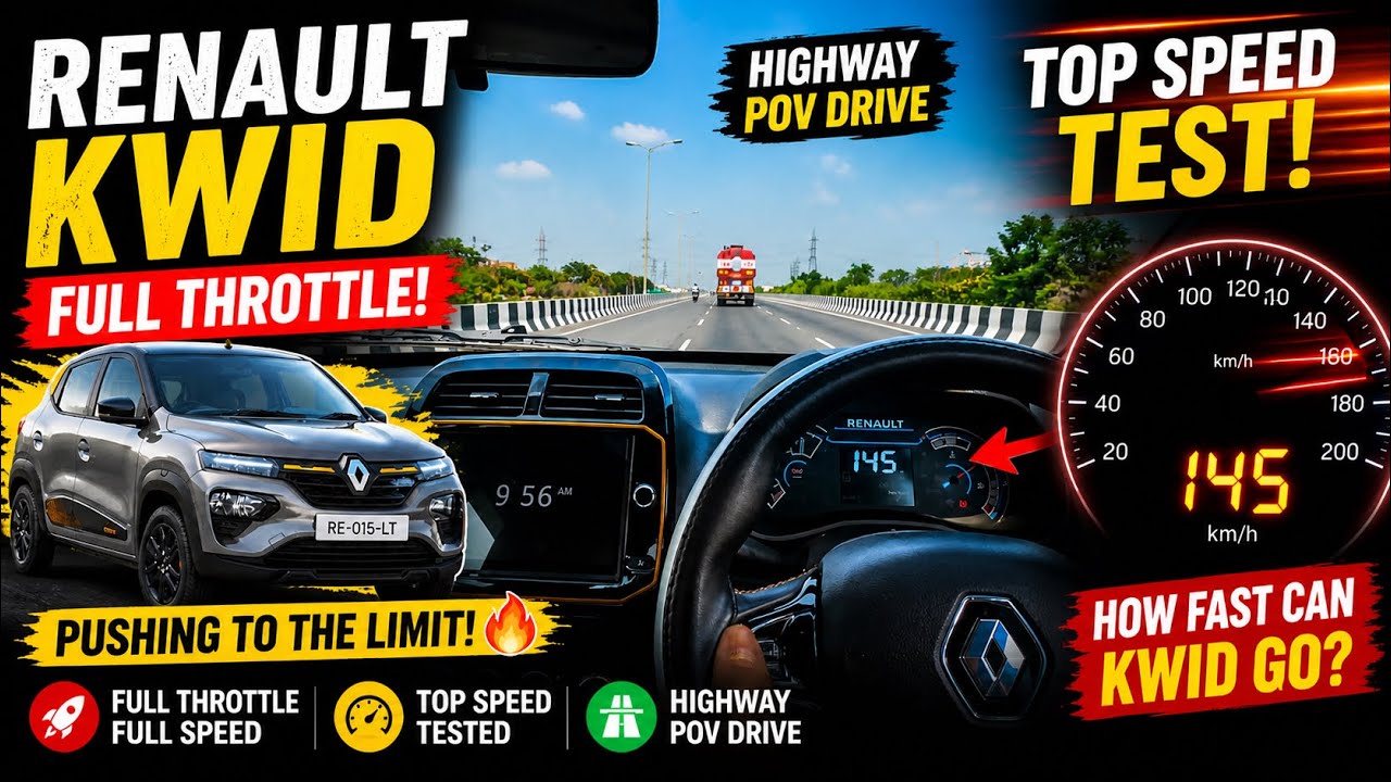 Autovlog Kwid 2026 TOP SPEED 🔥 POV Highway drive | Pushing to LIMIT 😳 #autovlog ...