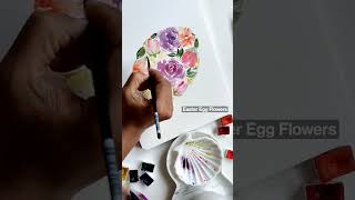 Watercolour Floral Easter Egg #youtubetutorial #easteregg #goodfriday #easter