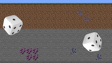 These Minecraft ores were randomly generated..