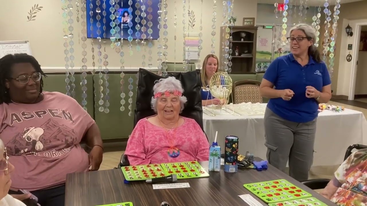 Disco Bingo With Susan, Mandy and our Transitional Memory Care Residents