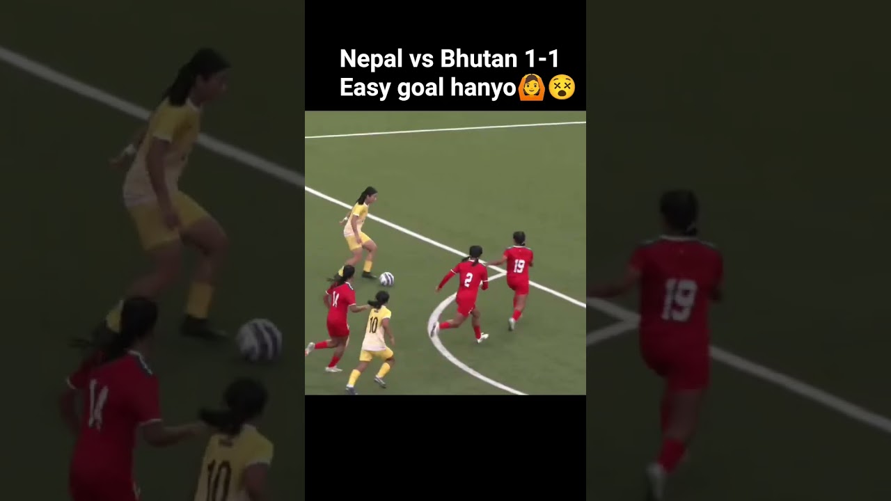 Nepal vs Bhutan AFC U20 women's Asin cup highlights/easy goal hanyo🙆😵⚽